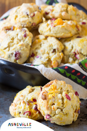 Cranberry and Roasted Sweet Potato Scones #Recipe | ExploreAsheville.com Cranberry and Roasted Sweet Potato Scones #Recipe | ExploreAsheville.com
