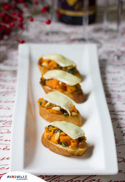 Sweet Potato and Brie Bruschetta #Recipe | ExploreAsheville.com Sweet Potato and Brie Bruschetta #Recipe | ExploreAsheville.com