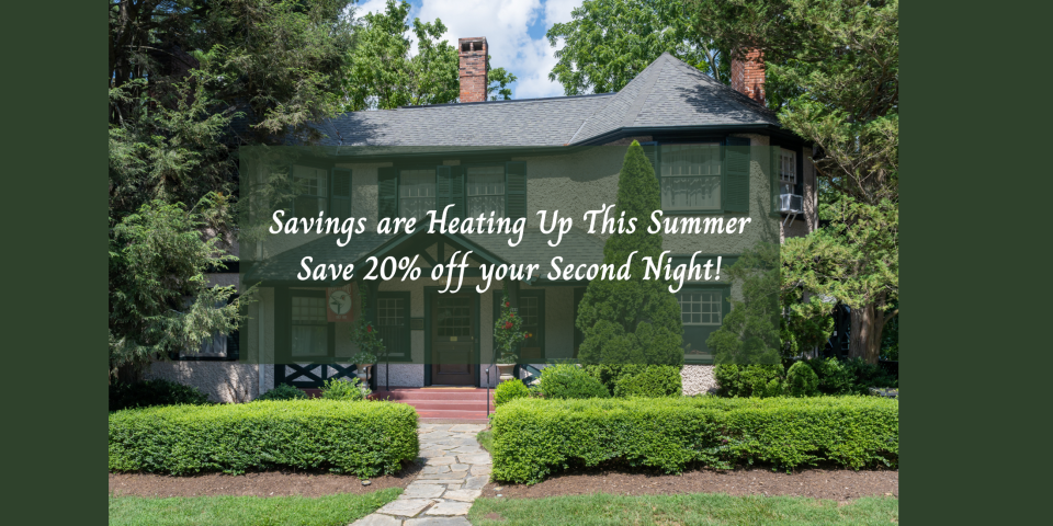 20% off Second Night include Breakfast!