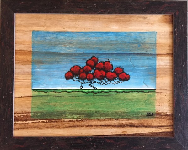 Acrylic on Banana Leaf