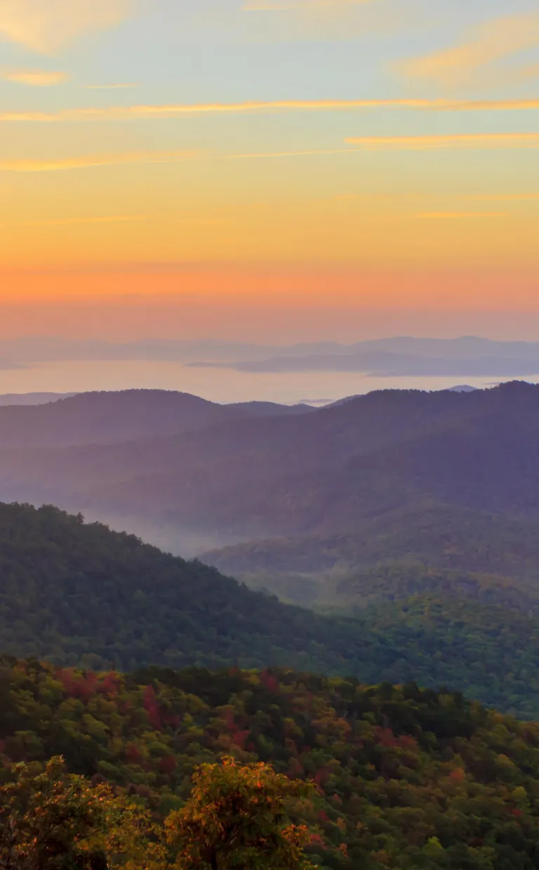 Mount Pisgah Trail at sunrise