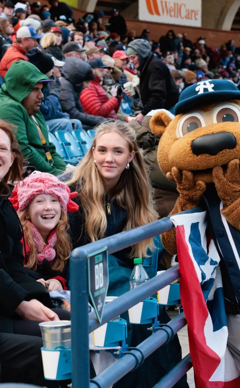 Family at the Asheville Tourists Game in McCormick Field