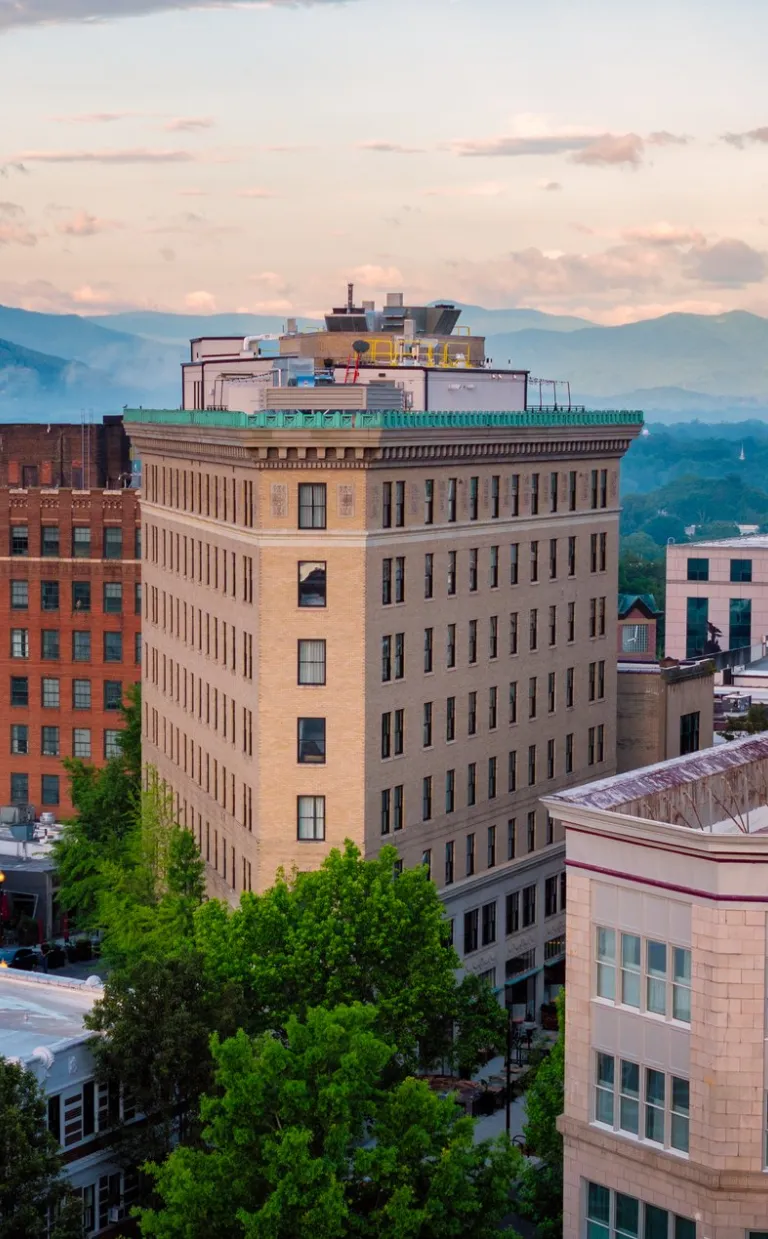 The Flat Iron Hotel in downtown Asheville / Photo: Andre Daugherty