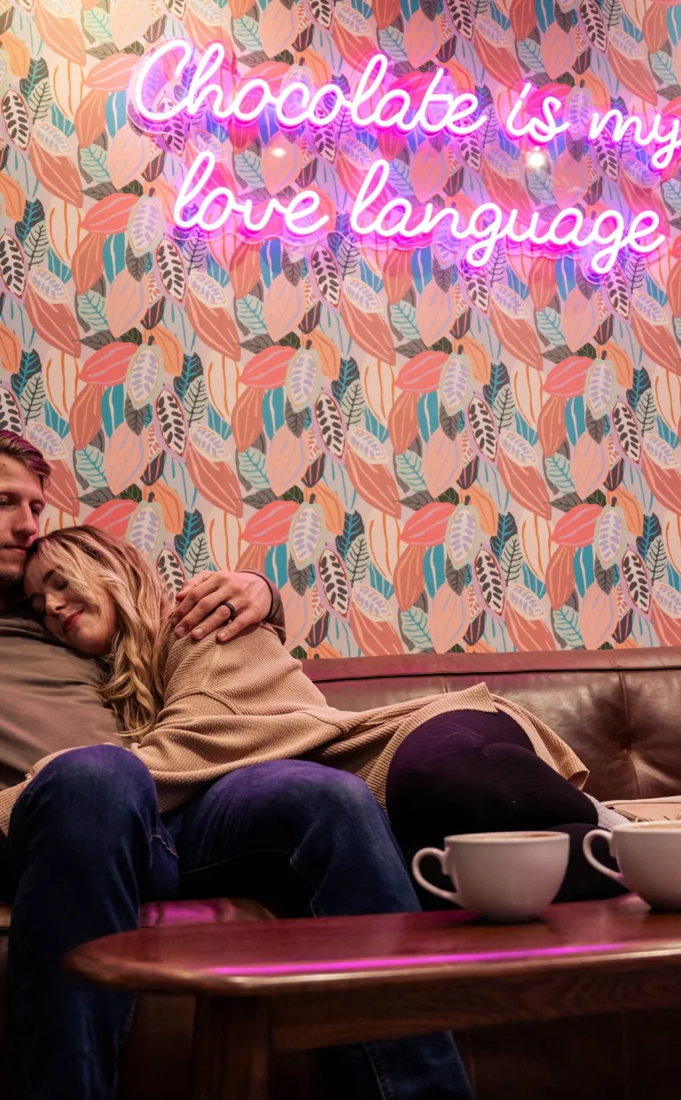 Couple at French Broad Chocolate Lounge / Photo: Fiasco Media