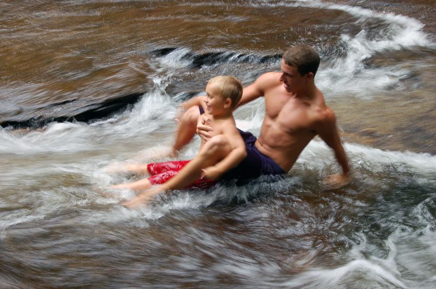 Sliding Rock with Dad Sliding Rock with Dad